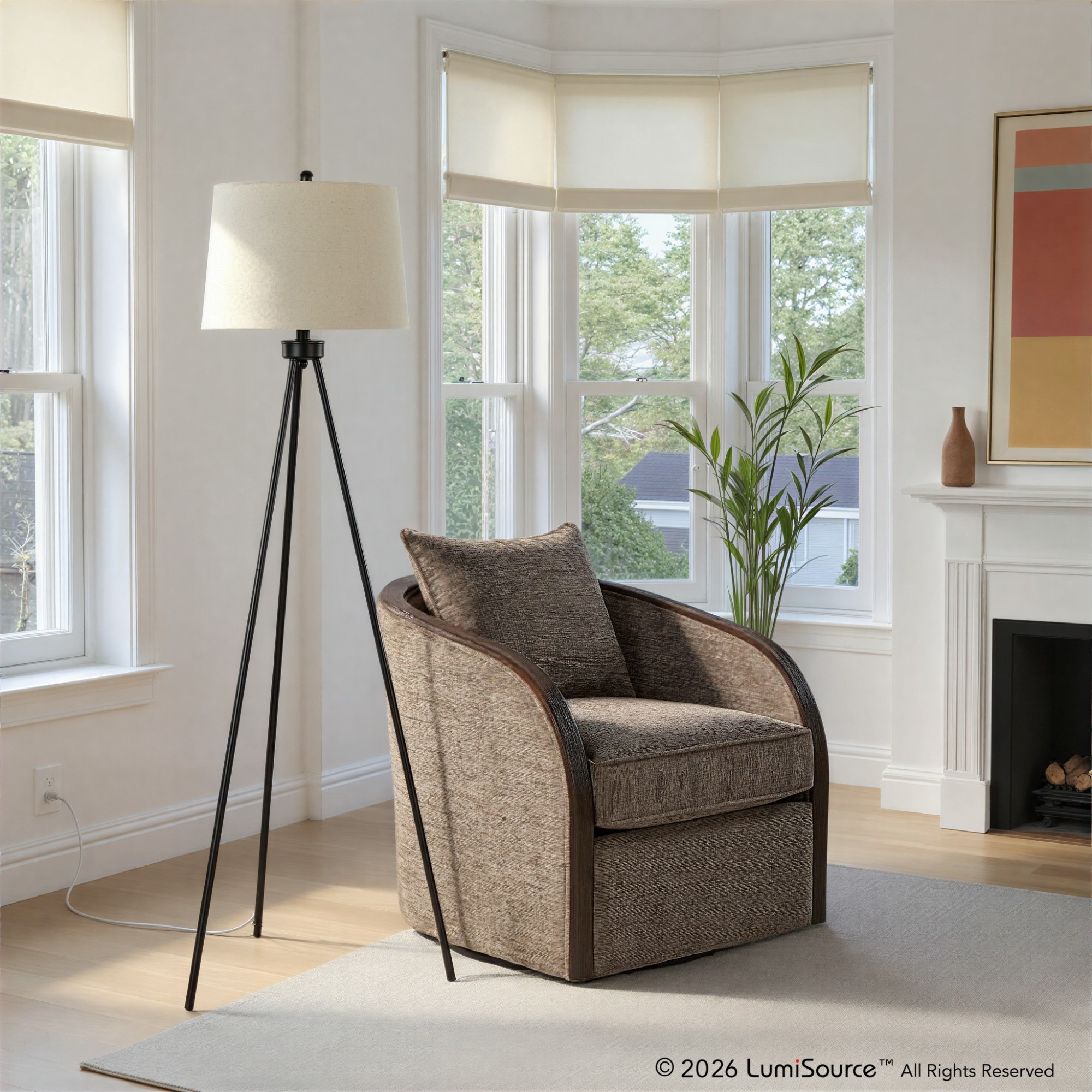 Tripod 61" Metal Floor Lamp